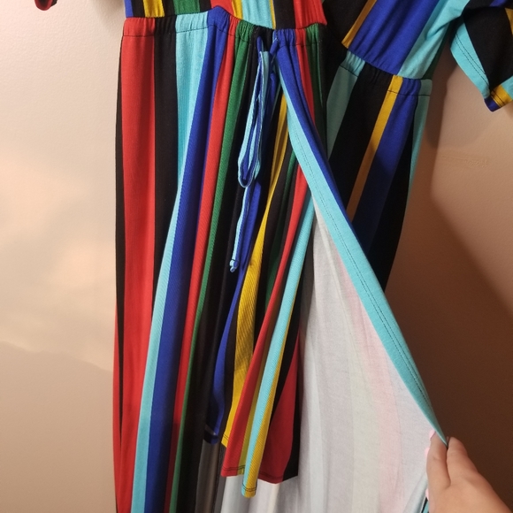 New York & Company Multicolored Striped Dress - Picture 2 of 5